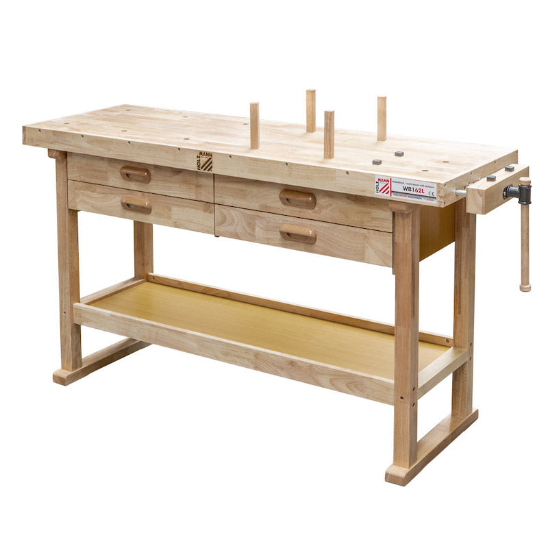 Holzmann WB162L 1620mm Professional Solid Wood Workbench (With Tool Drawer & Storage Shelf)