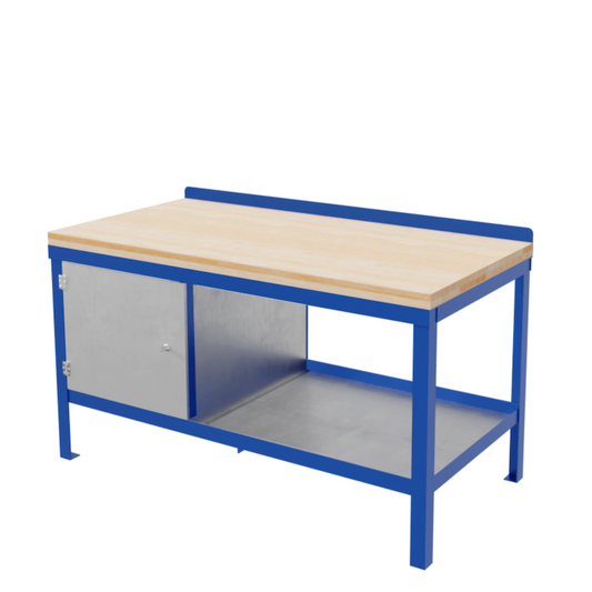 Heavy Duty Steel Workbench with 45mm Thick Wooden Top