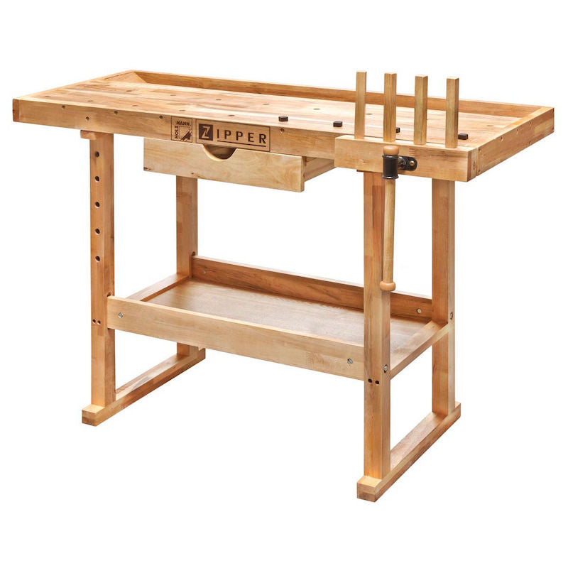 Holzmann WB126 Heavy Duty Wooden Workshop Workbench with 2 Vices & Storage Drawers