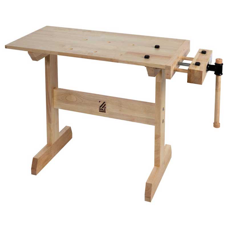 Holzmann WB80MICRO Solid Wood Children's Workbench with Vice & 4 Bench Dogs