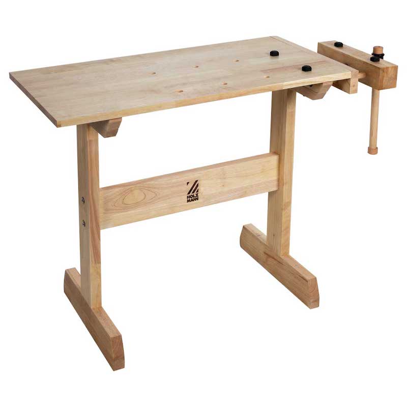 Holzmann WB80MICRO Solid Wood Children's Workbench with Vice & 4 Bench Dogs