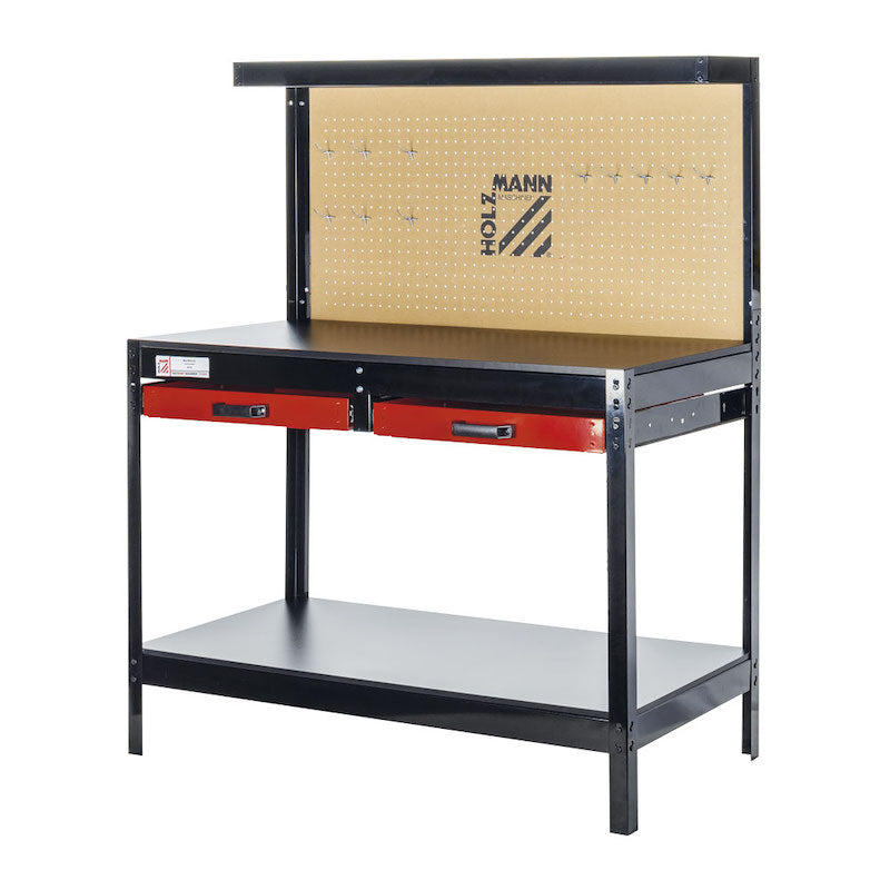 Holzmann WT06 Heavy Duty Workshop Workbench with Pegboard & Drawers
