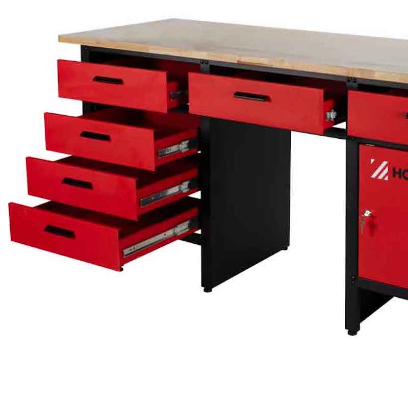 Holzmann WT1700 Heavy Duty 6-Drawer Workshop Workbench with Lockable Cabinet
